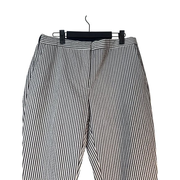 2/$30 ZARA Seersucker Slacks XL Black & White Cotton/Polyester Blend - Picture 10 of 16